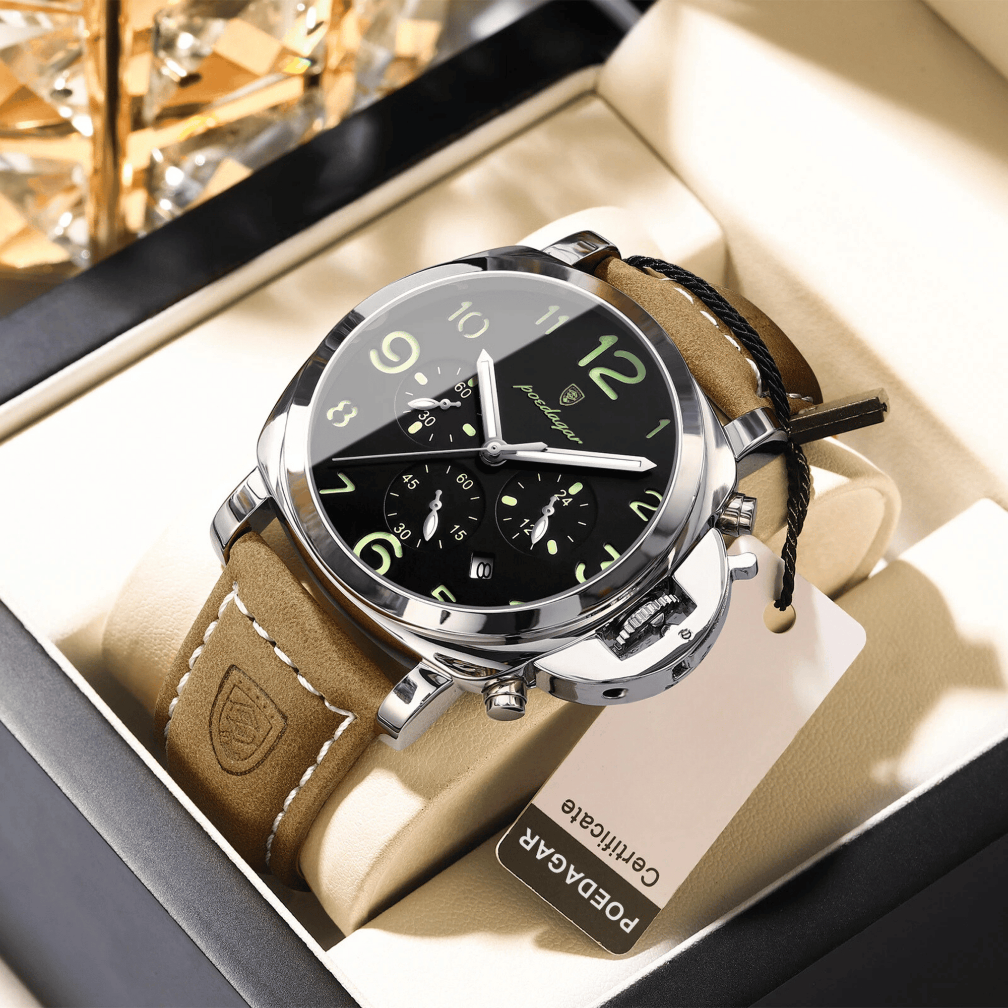 Relógio Masculino Bordeaux Quartz Luxo Clássico