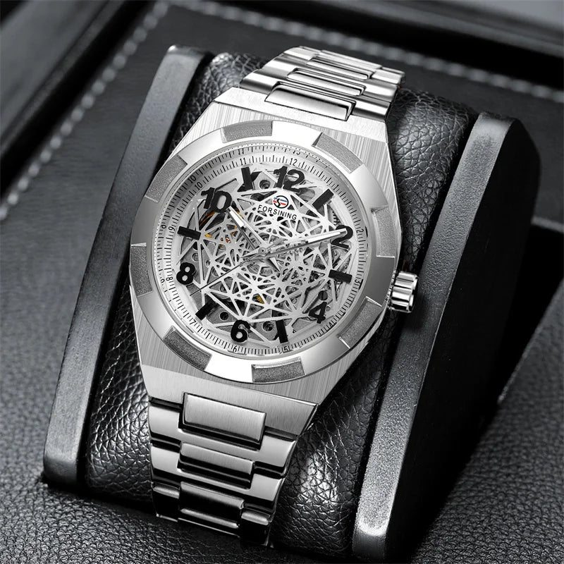 Relógio Masculino Venezio Automático Esqueleto de Luxo