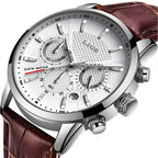 Relógio Masculino Premium MP027 com Pulseira de Couro