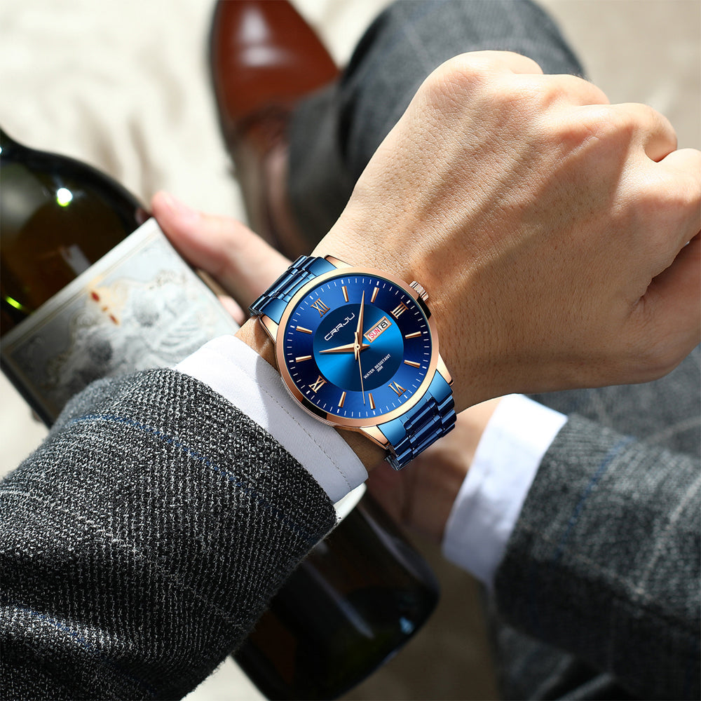 Relógio Masculino Azure MP073 Quartz Clássico de Luxo