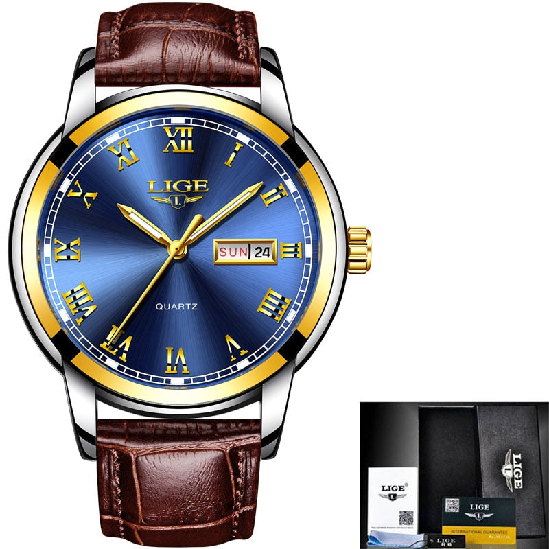 Relógio Masculino Premium MP027 com Pulseira de Couro