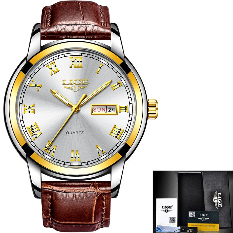 Relógio Masculino Premium MP027 com Pulseira de Couro
