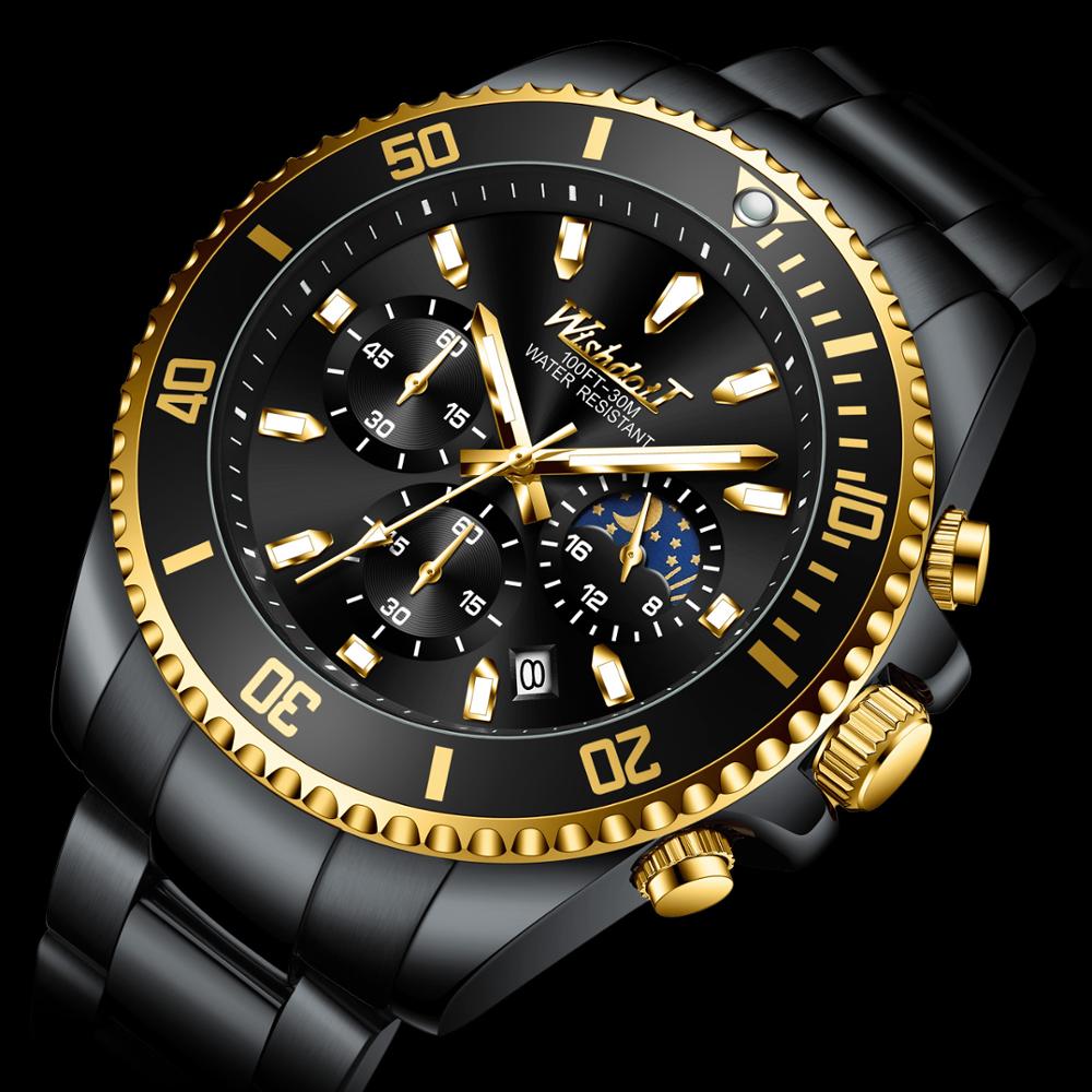 Relógio Masculino Quartz Multifuncional de Luxo