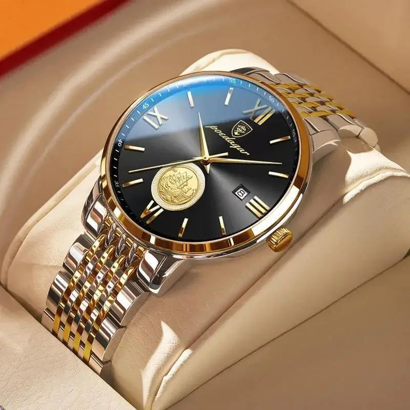 Relógio Masculino Fortuna Quartz Elegante de Aço
