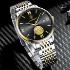 Relógio Masculino Fortuna Quartz Elegante de Aço