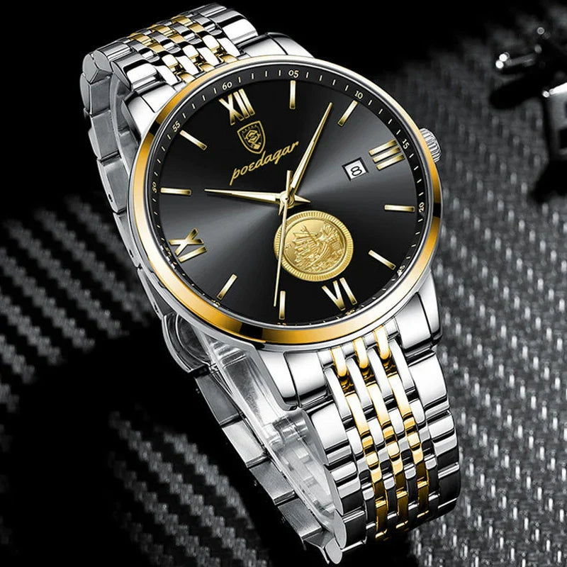 Relógio Masculino Fortuna Quartz Elegante de Aço