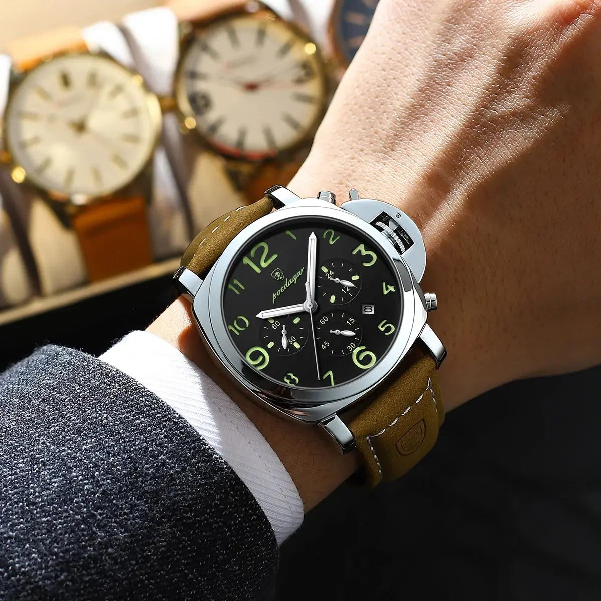 Relógio Masculino Bordeaux Quartz Luxo Clássico