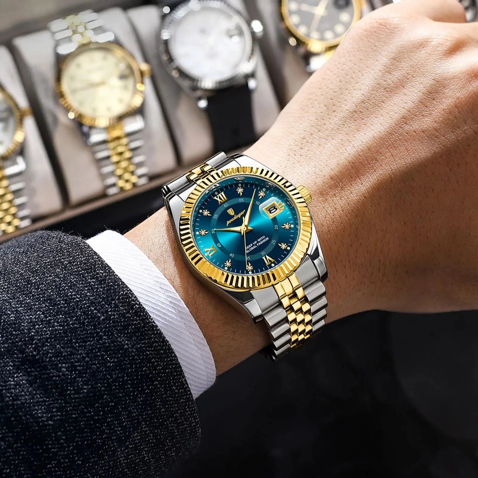 Relógio Masculino Saint-Tropez Quartz Clássico de Luxo