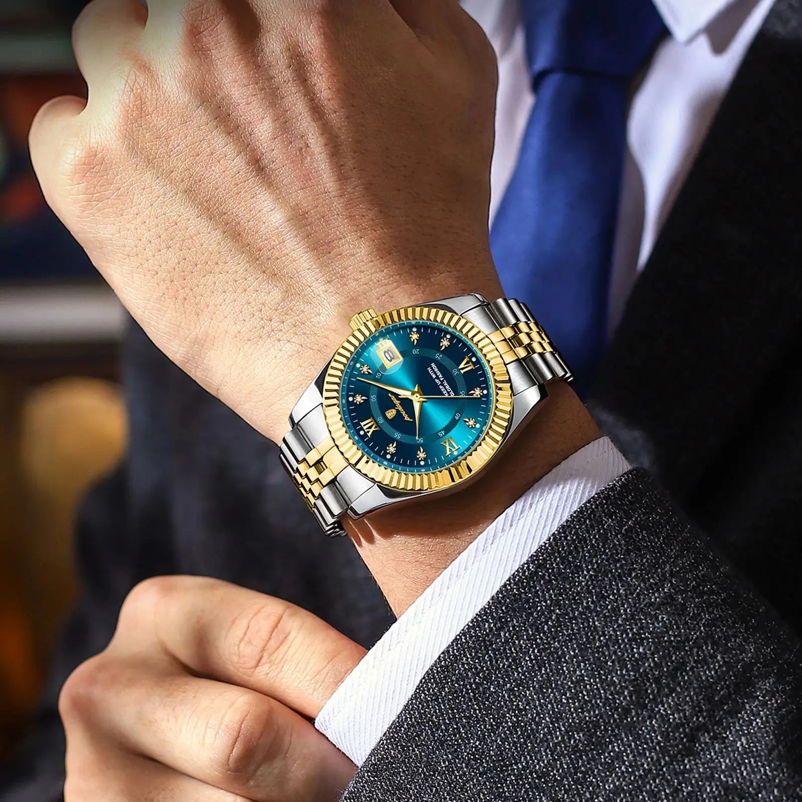 Relógio Masculino Saint-Tropez Quartz Clássico de Luxo